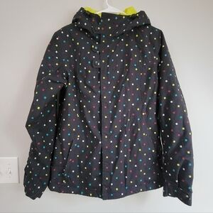 Burton Black Ski Jacket with Colorful Squares
